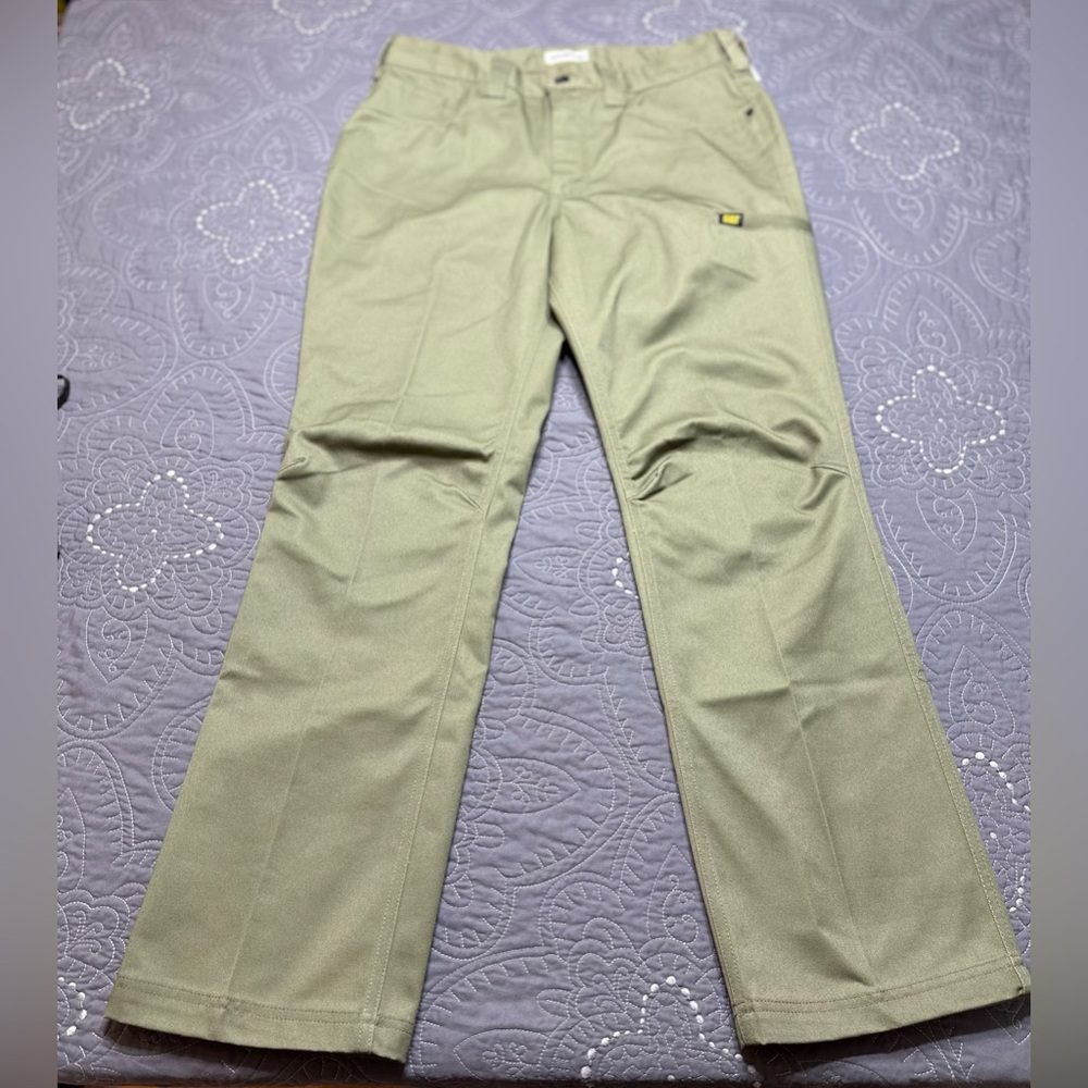 Caterpillar Men’s Green Twill Utility Pants NWT Size 32/32 - Picture 3 of 12